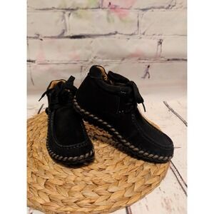 Bernie Mev Shoes Women 38 / 7 Black Leather Tampa Low Bootie Chukka Boot